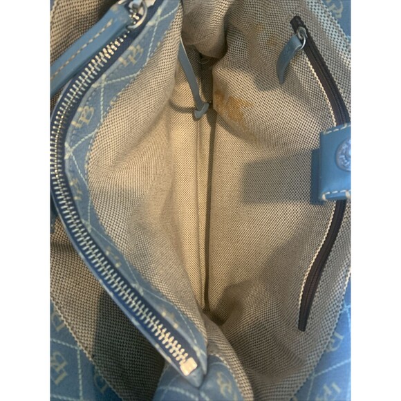 Dooney & Bourke Signature LARGE Blue And White East West Tote Shoulder Bag Purse - Picture 5 of 6